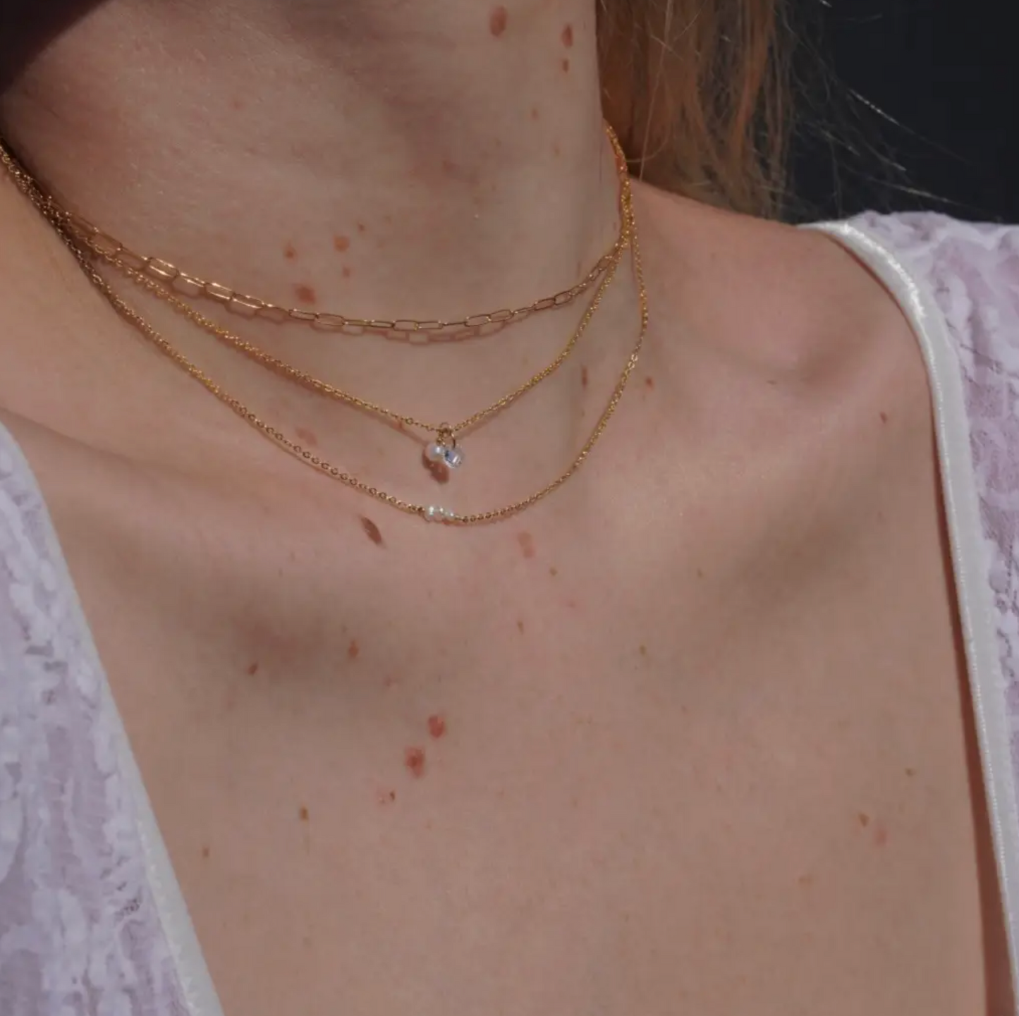 Three Pearl Necklace