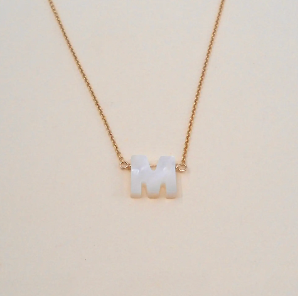 Mother of Pearl Initial
