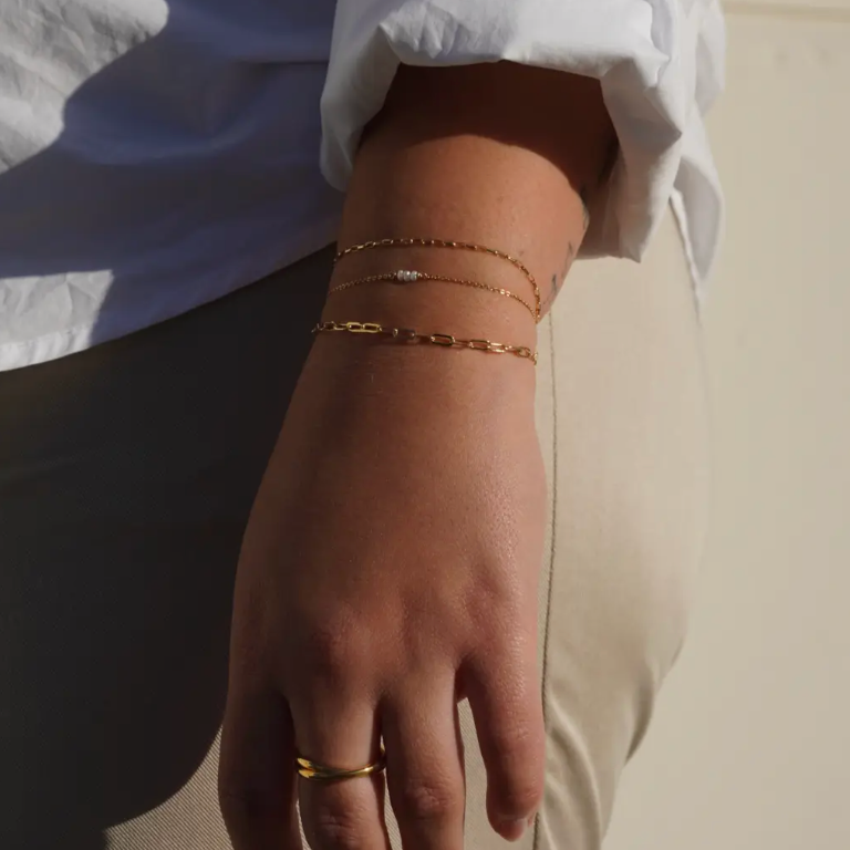 Solid Link Chain Bracelet