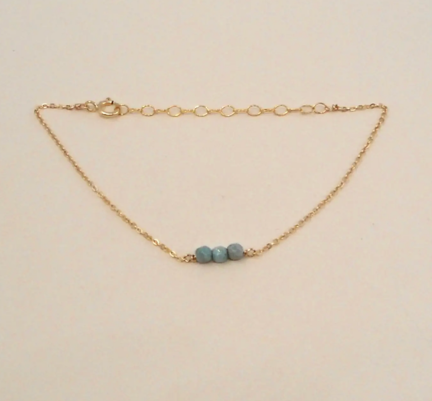 Turquoise Three Bead Bracelet