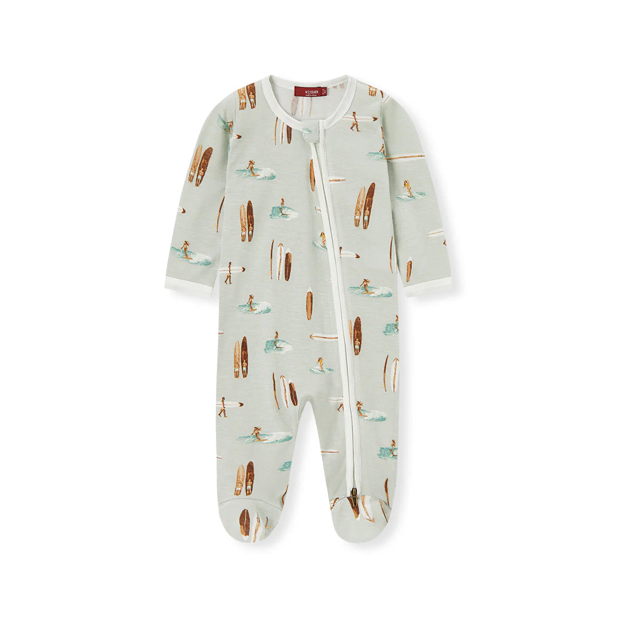 Footed Romper-Vintage Surf