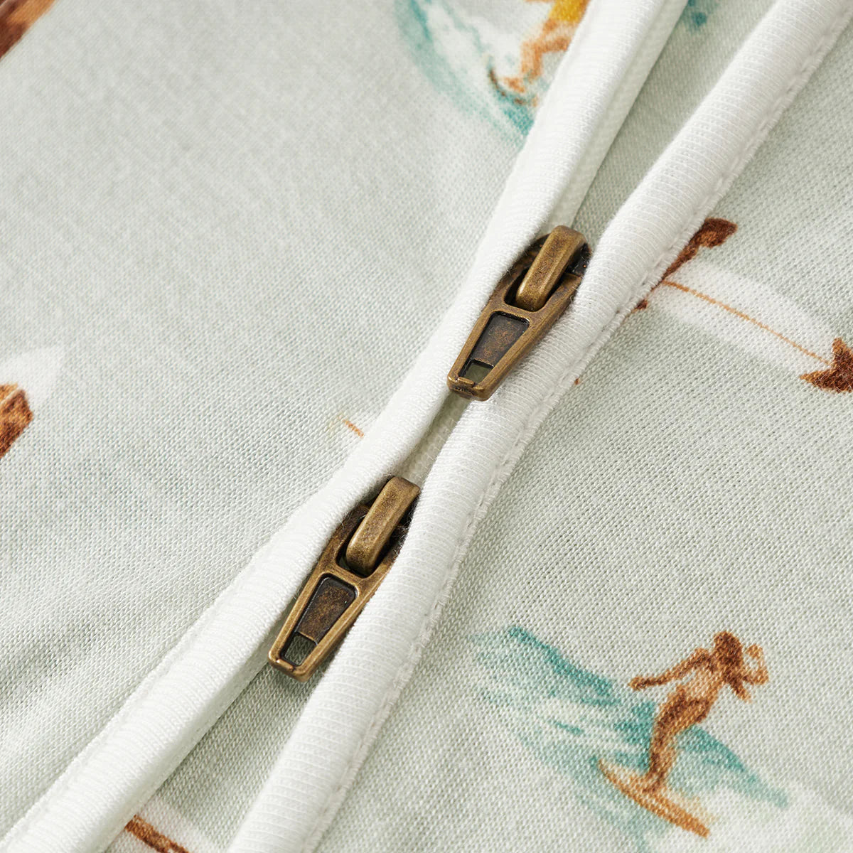 Footed Romper-Vintage Surf