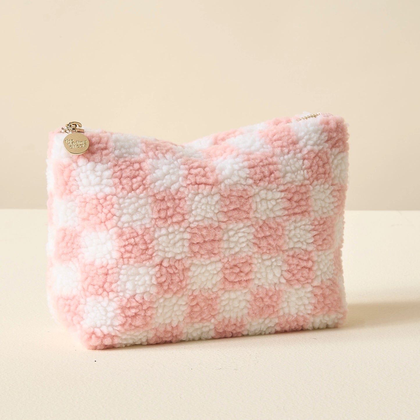 Blush Check Teddy Pouch