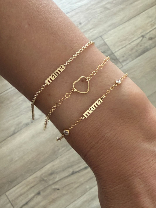 Mama CZ stud bracelet
