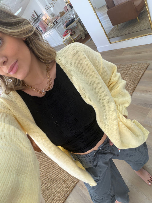 Butter Yellow Cardi