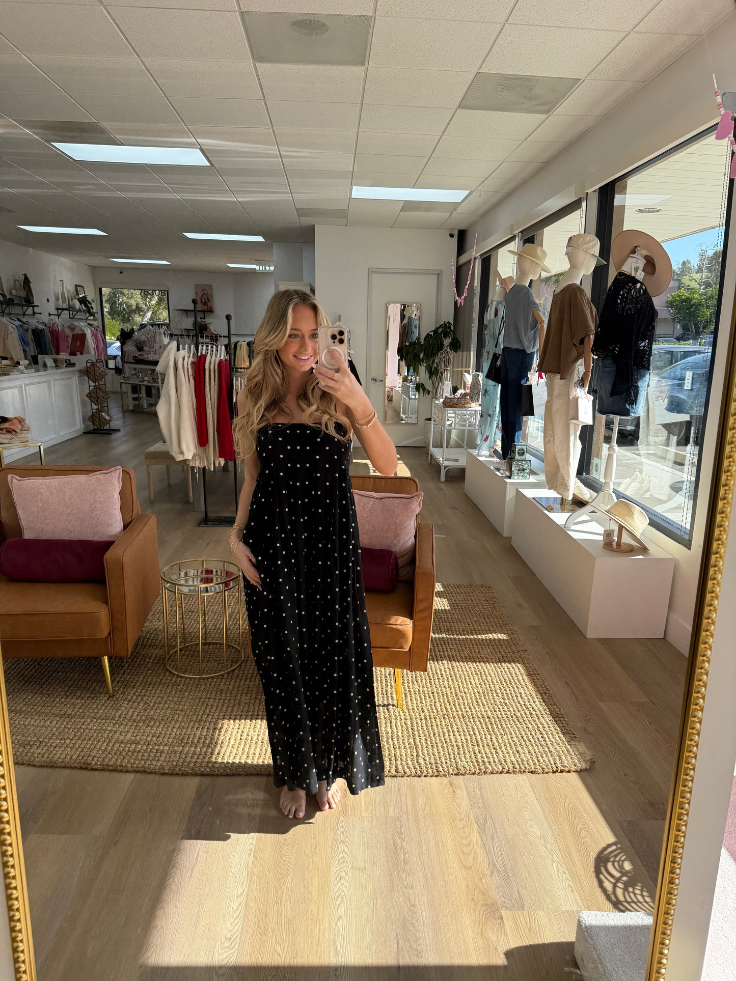 Polka Midi Dress