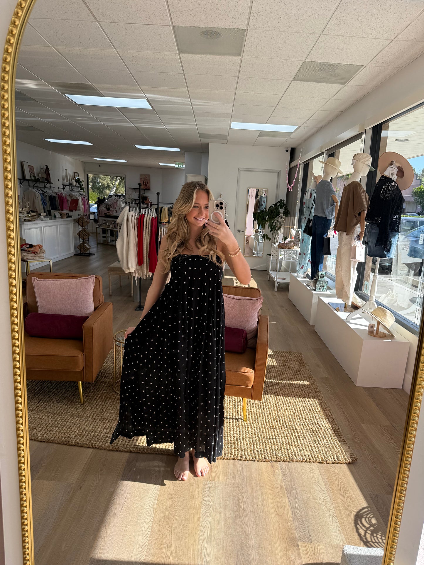 Polka Midi Dress