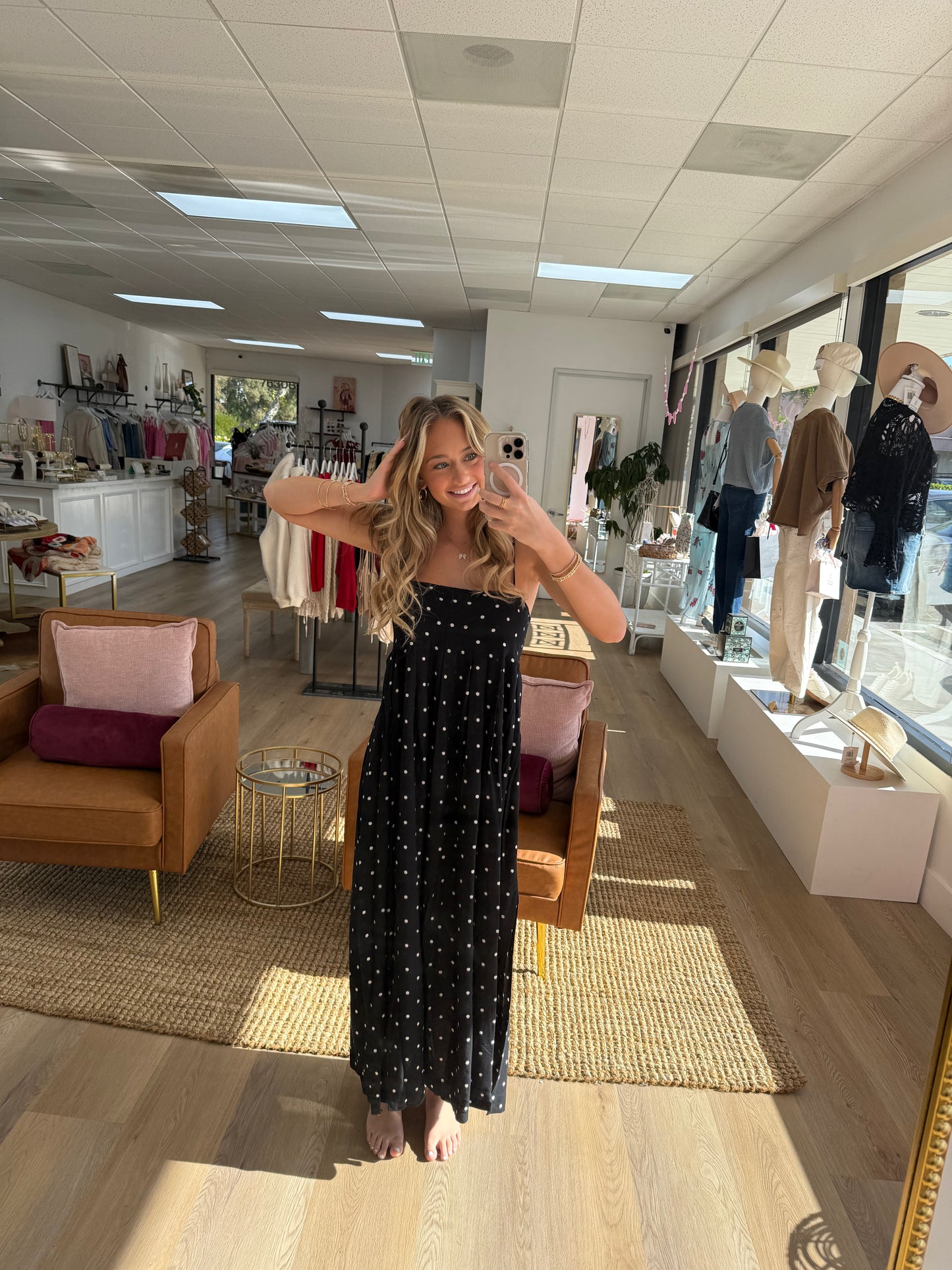Polka Midi Dress