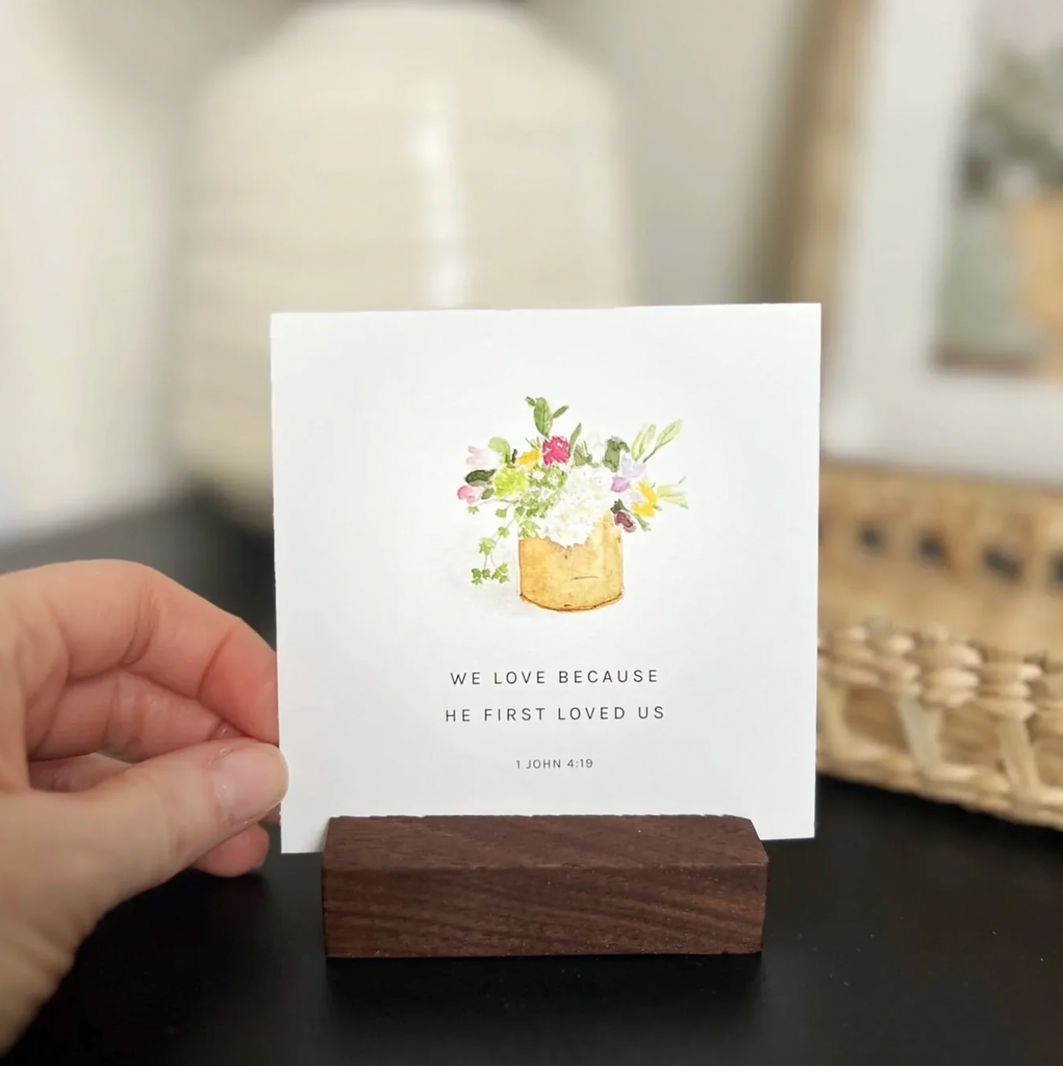 Wood Card Holder