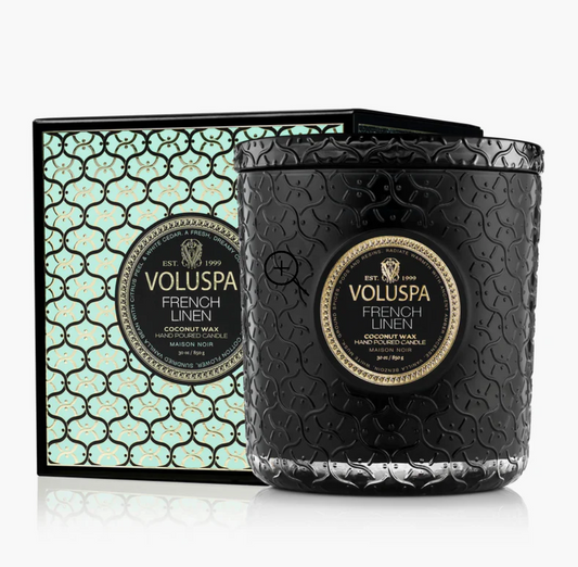 French Linen- 30z Boxed Luxe Candle