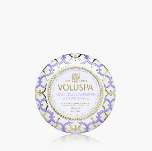 Mountain Lavender & Chamomile- Mini Tin Candle