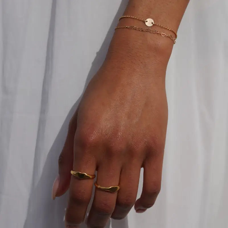 Stamped Initial Bracelet