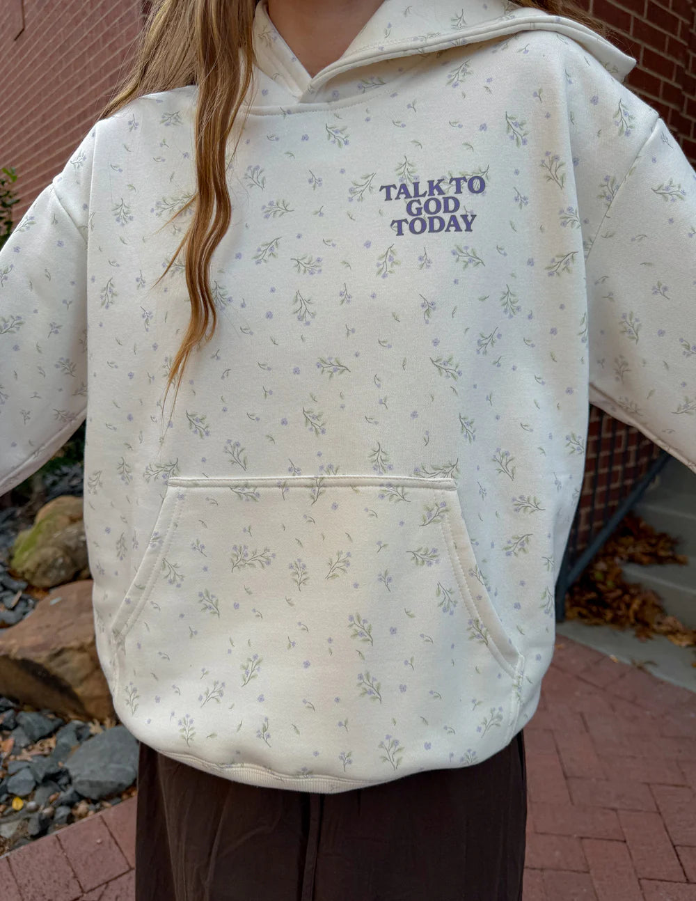 Talk to God Hoodie-Wildflower