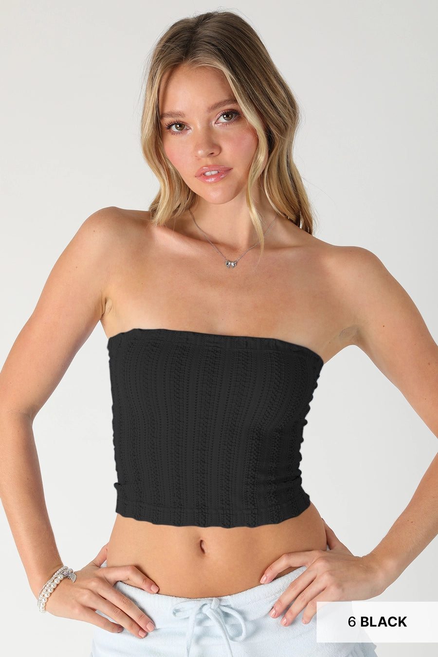 Vertical Textured Tube Top