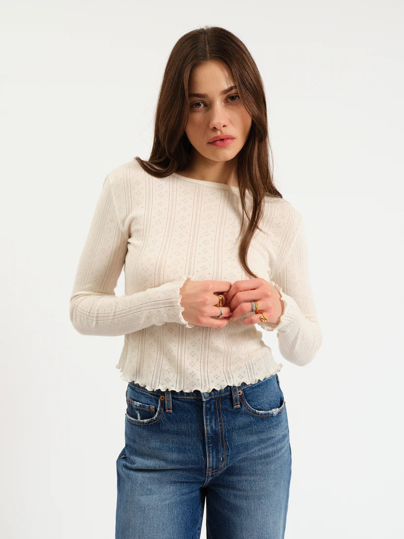 Waverly Pointelle Crewneck