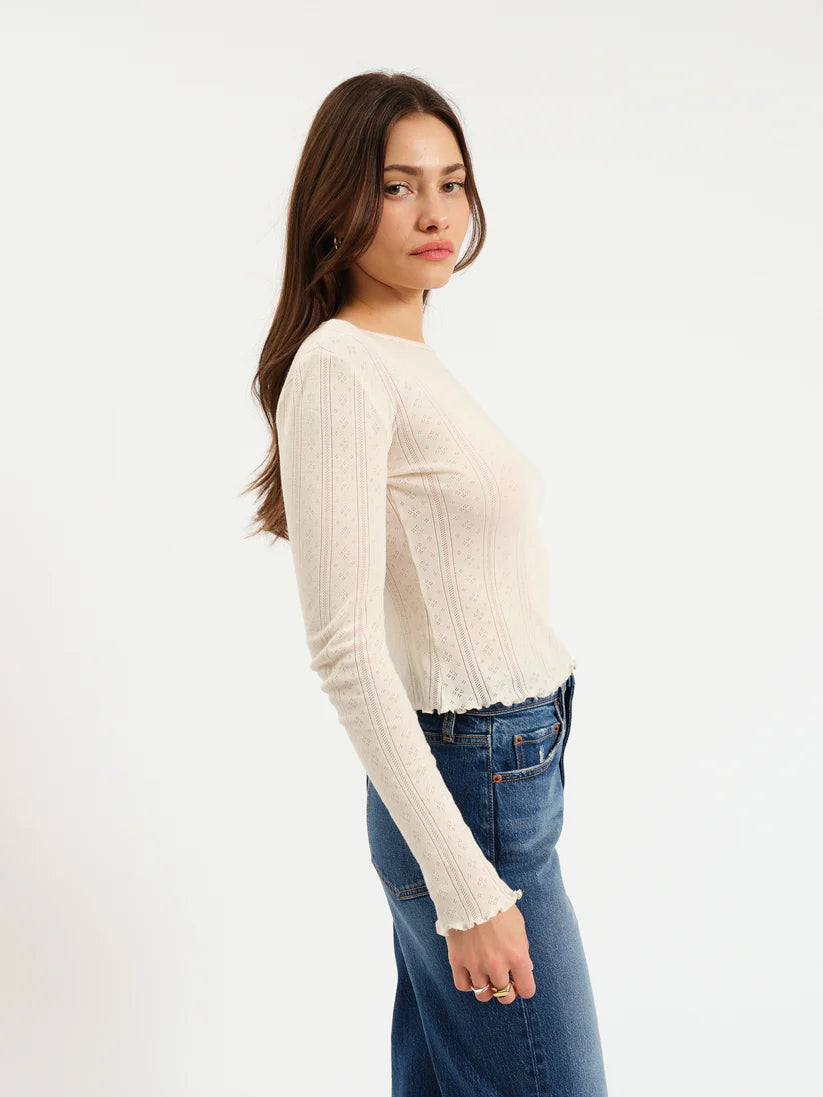 Waverly Pointelle Crewneck