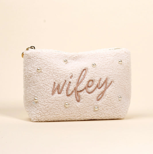 Wifey & Pearls Teddy Pouch