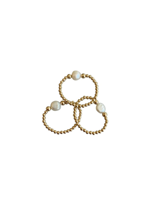 Beaded Pearl Ring