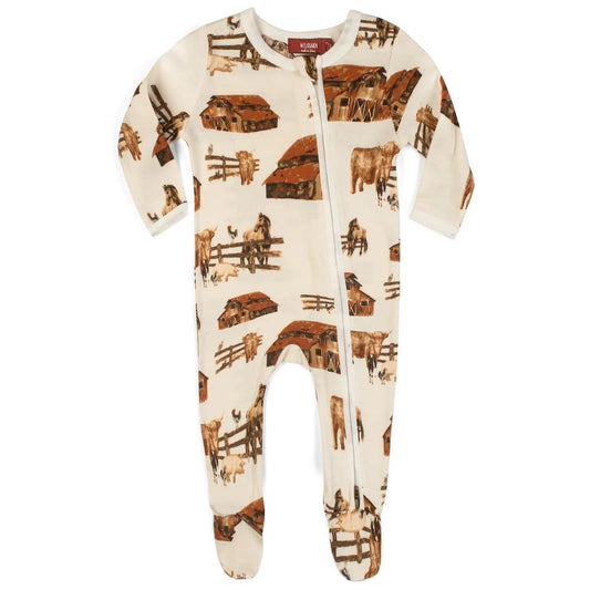 Footed Romper-Homestead