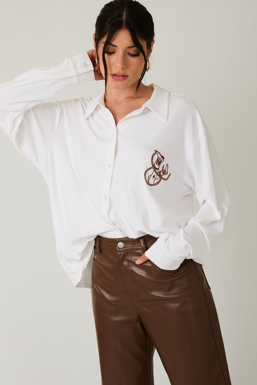 Lets Ride Button Down