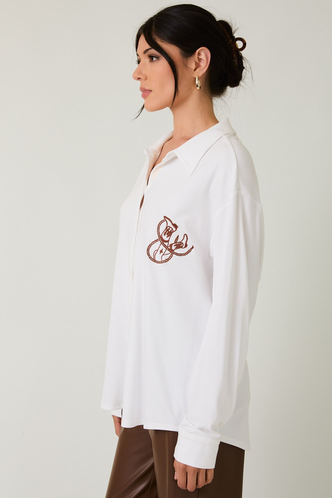 Lets Ride Button Down