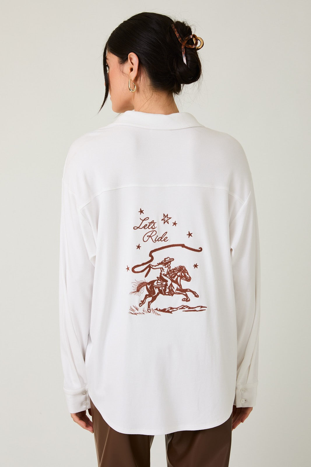 Lets Ride Button Down