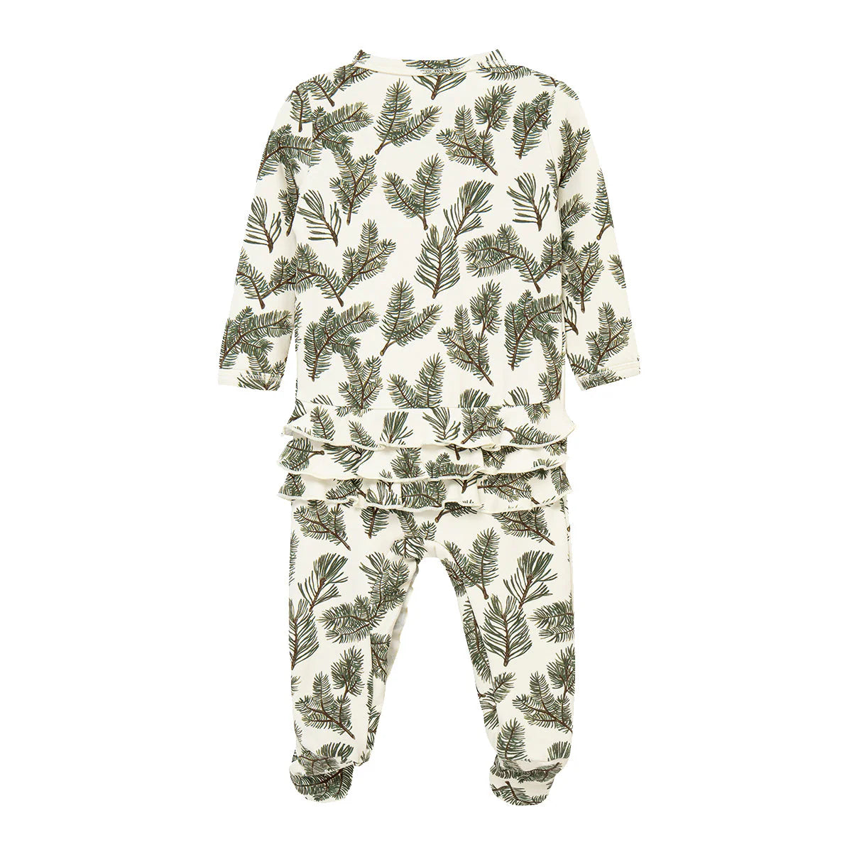 Pine Ruffle Footed Romper